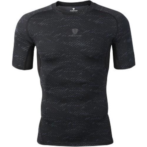 2019 new arrival Quick Dry Slim Fit Tees Men T-Shirts Compression Shirt Tops Gym Fitness O-Neck Short Sleeve T Shirt