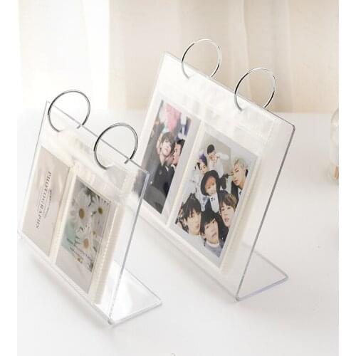Creative Acrylic Photo Album Transparent Desktop Page Turning Standing Sign Stand Decoration