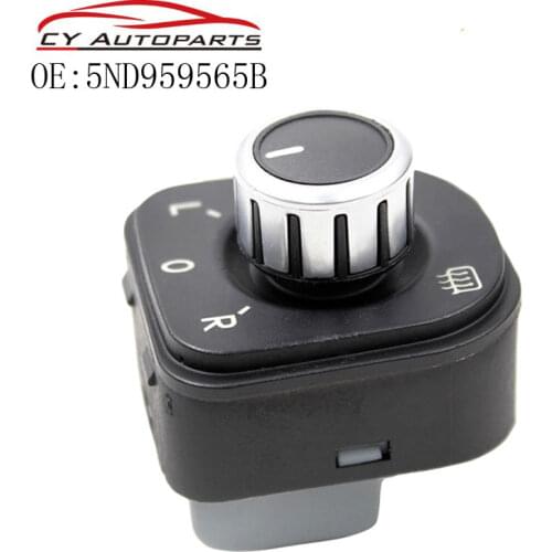 New Chrome Power Side Mirror Adjust Switch Knob For Jetta MK5 Golf MK5 MK6 Rabbit Eos Passat B6 3C Tiguan 5ND959565B