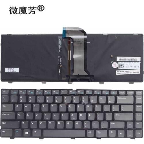New for Dell Inspiron 14 3421 14R 5421 15Z 5523 Vostro 2421 4B+N8T05.001 9Z.N8TBW.01D NSK-L80BW 01 US Backlit Keyboard US