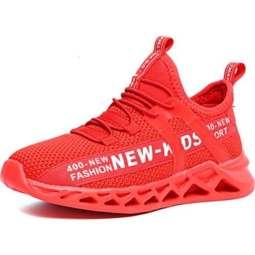 Teen Shoes Kids Running Sport Shoes Boys Sneakers Outdoor Light Tenis Basket Footwear Red Black Girl Breathable Soft Shoes