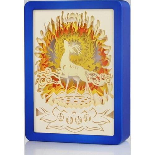 Wholesale handmade craft picture box frame photo 3d shadow light shadow painting box frame