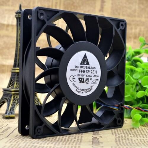 The Original Delta FFB1212EH 12025 120x120x25mm computer server case Big power Cooling fan 12V 1.74A with 4pin