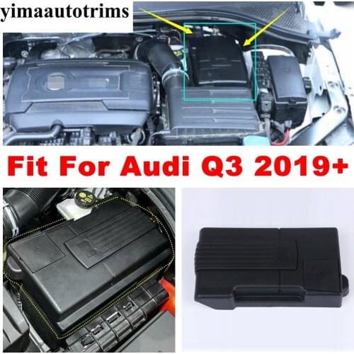 For Audi Q3 2019 2020 2021 Car Engine Battery Dustproof Negative Electrode Waterproof Protective Cover Trim Plastic Accessories