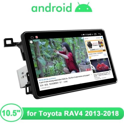Radio 1 din Android 10.5'' Central Multimedia Player Auto Stereo GPS For Toyota RAV4 2013-2018 Support Hands-Free Bluetooth