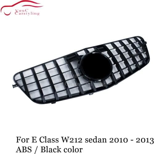 W212 GT Grill Front Bumper Grille Black for Mercedes E Class W212 Sedan Pre-facelift 2010 - 2013 E200 E250 E300 E350 E400