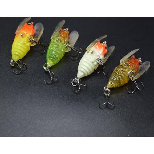 Fishing Insects Popper Lure Bait 5cm 6g Bionic Baits for Fishing Black Fish Bass Carp Lot 5 Pieces 5 Colors