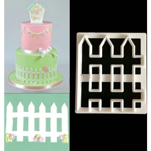 Fence Icing Cutter Fondant Mould Cake Decorating Cookie Mold Sugarcraft Tool DIY
