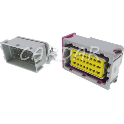 1 Set 24 Pin FCI HCCPHPE24BKA90F Automotive ECU Connector PCB Socket Grey Plug For Cars Auto Parts