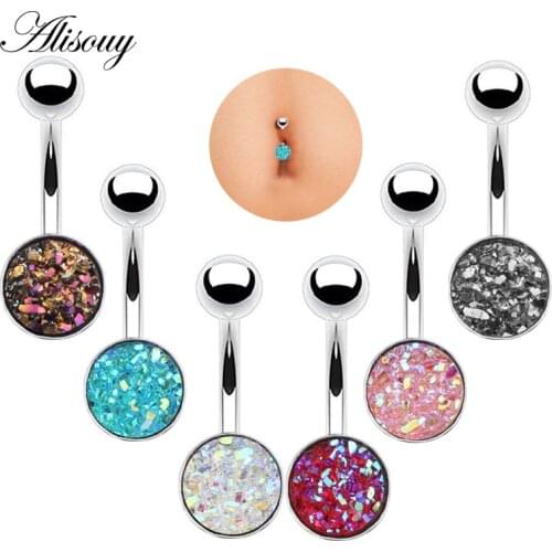 Alisouy 1pc Sexy Bar Navel Piercing Belly Button Ring Navel Jewelry Body Piercing Jewelry Women Ring Piercing Ombligo Jewelry