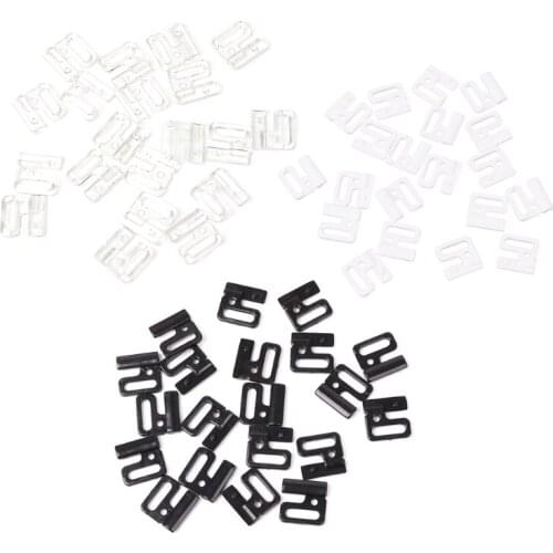 10 x Craft Plastic Rectangle Tap Hooks & Clasp Sewing On Swimsuit Bra BIKINI