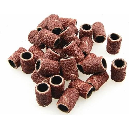 250 PCS 50PCS/PACK #80 Sanding Band Machine Replacement Bits Nail Art Pedicure Drill Tool