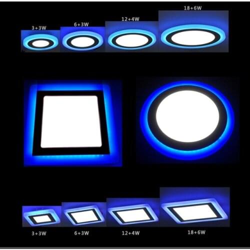 3 Models 6W-24W Round/Square Hidden Mounted LED panel light LED indoor Ceiling down lamp kitchen AC 85-265V+Driver 1pcs