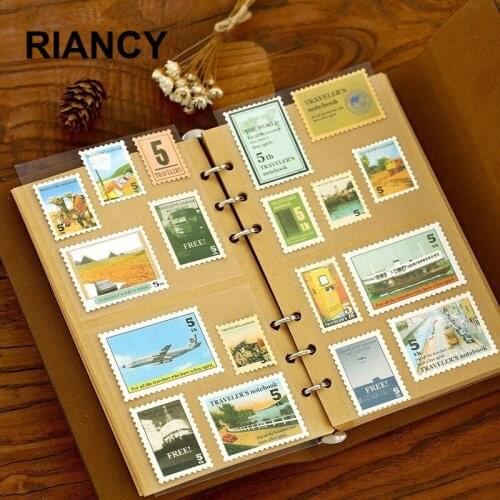 3 bags/lot(54 pieces) Vintage Retro Classic Travel Stamp Cute stickers scrapbooking Gimue stationery sticker 6419