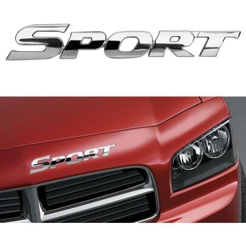 3D SPORT Logo Car Sticker Decoration Decal Door Bumper Mounldings Chrome Auto Accessories For Toyota Highlander BMW HONDA VW KIA