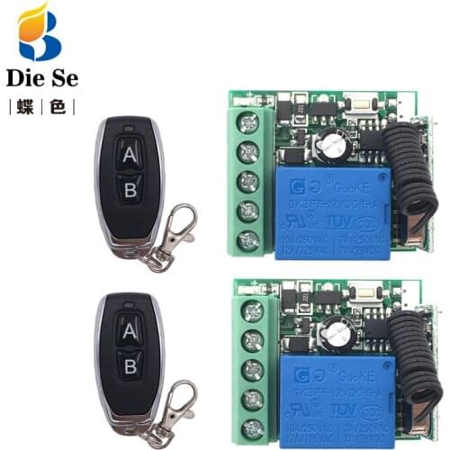 433MHz Universal Wireless Remote DC 12V 1CH rf Relay and Transmitter Remote Control Garage/gate/Light/LED/Motor/Fan