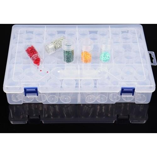 60 Bottles Diamond Painting Cross Stitch Kits Accessories Tool Box Container Diamond Storage Bag Case Embroidery Mosaic