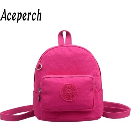 ACEPERCH Girl 100% Original 2020 Women Mini Backpack Sac A Dos femme Nylon Child Girl School Bags Bolsas Mochila Feminina Bag