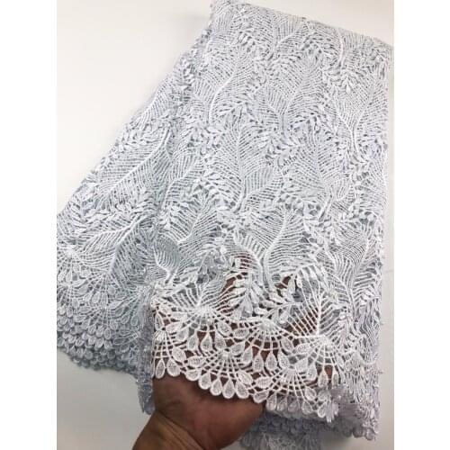 African lace fabric 2018 high quality african French tulle lace fabric guipure nigerian lace fabrics 5 yards A730