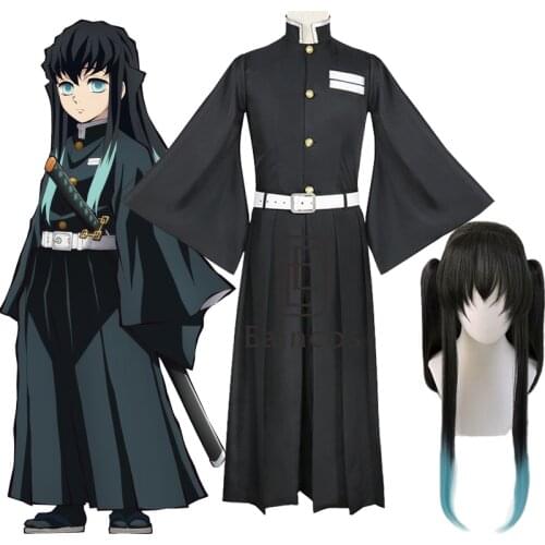 Anime Demon Slayer Kimetsu no Yaiba Tokitou Muichirou Uniform Cosplay Halloween Carnival Costume Kimono Custom-made