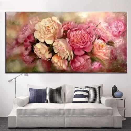 Large 5D Diy Daimond Painting pink Flowers Peony 3D Diamond mosaic kit Full Rhinestone love picture Embroidery Diamant A2019