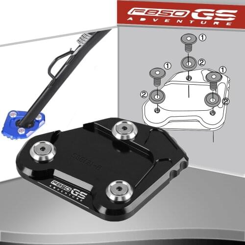 For BMW F850GS F850 F750 GS F750GS F 750 GS 2018-2019 2020 2021 Motorcycle CNC Kickstand Side Stand Enlarge Extension Pad 850GS