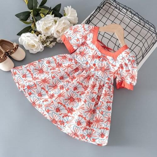 Baby Girl Dress Toddler Girls Clothes Print Floral Princess Dresses For Girls Birthday Clothing 1 2 3 4 5 6 years Kids Costume