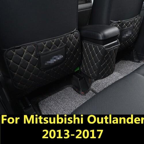 For Mitsubishi Outlander 2013-2017 Rear armrest box anti-kick patch decorative molding car shape Interior decoration Accessories