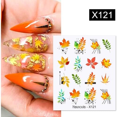 Harunouta Geometry Color Wave Love Heart Pattern Water Decals Stickers Butterfly Dragon Slider For Nails Art Decoration DIY
