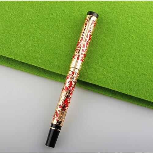 Jinhao Dragon pen Luxury Iraurita fountain pen stationery office school supplies metal write ink pens for christmas gift case