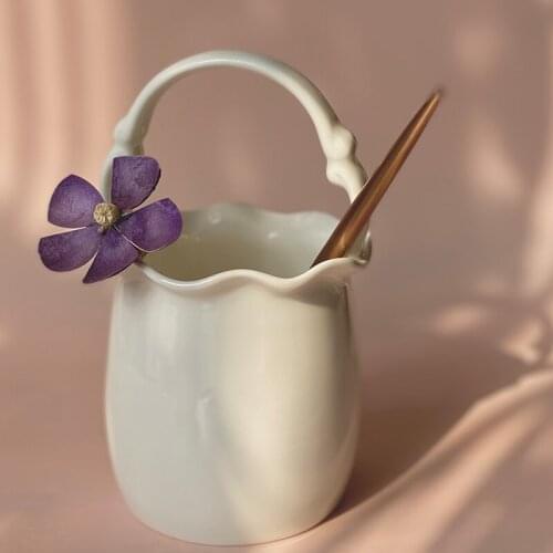 Flower basket kitchen spoon cage fruit knife and fork chopsticks ceramic storage basket rack tube table spoon rack