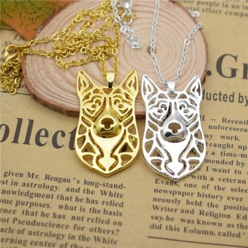 LPHZQH Trendy Cute American Akita Dog Choker Necklace Pendant Women Necklace Jewelry Accessory Christmas Gift Punk Gold Color