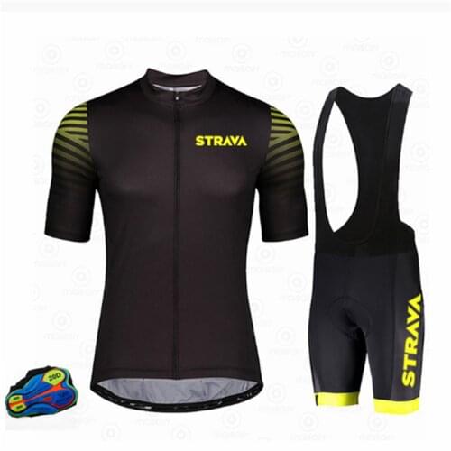 STRAVA Mens Breathable Zipper Cycling Jersey Apparel Quick Fit Sportswear Race Fit Bike Jersey MTB Ropa Ciclismo Bicycle Unifor
