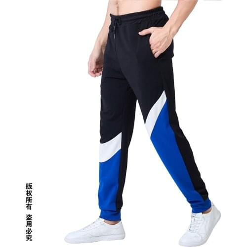 2021 New fashion Mens sports PantsRunning fitness Summer Breathable Splicing Beam port Trousers Casual Fitness Streetwear