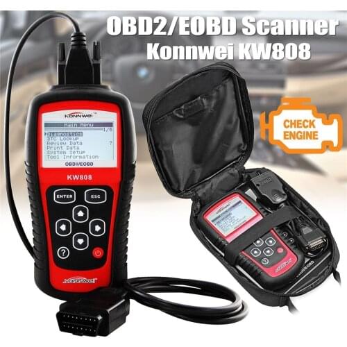 Original KONNWEI KW808 OBD Car Scanner OBD2 Auto automotive Diagnostic Scanner Tool Supports J1850 Engine Fualt Code Reader new