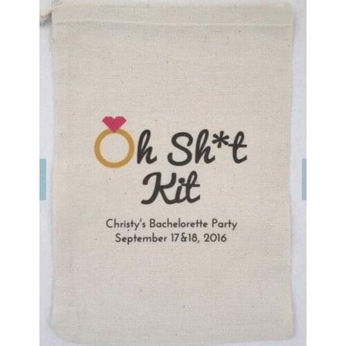 Personalize Bachelorette Hangover recovery Emergency Survival Kit wedding favor gift bags bridal shower party Candy pouches