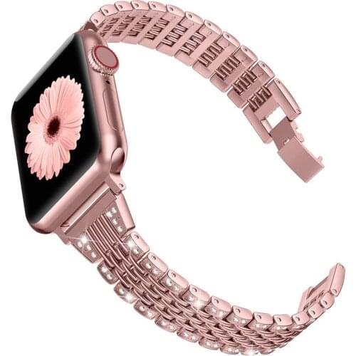 Women Diamond band for apple watch strap 38mm 42mm iwatch band 40mm for apple watch band 6 44mm strap for iwatch series 5/4/3/2