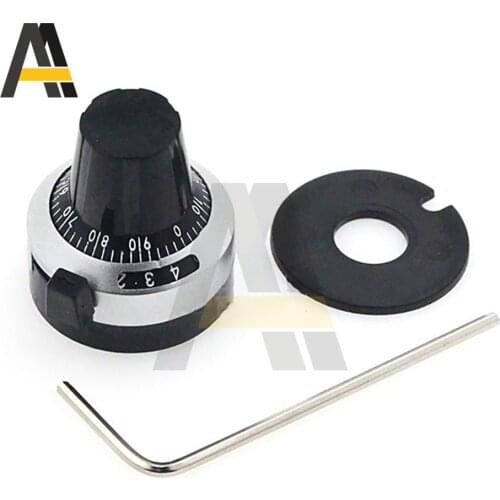 3590S WXD3-13 Potentiometer Knob 6mm Inner Hole Scale Knob with locking 3590 WXD3-13 Knob Hat Kit Hat