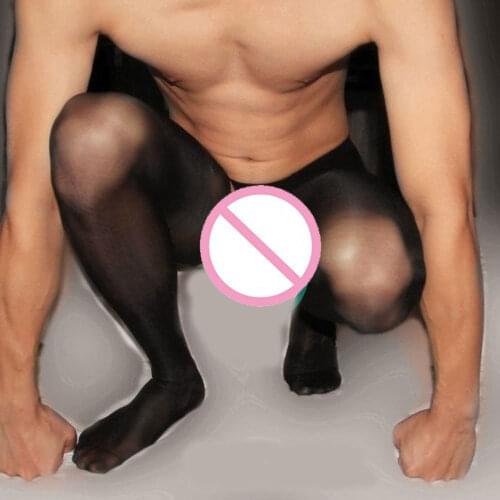 Sexy Mens Open Crotch Tights Pantyhose Transparent Sexy lingerie Leggings See Through Mens Tights Pantyhose For Men
