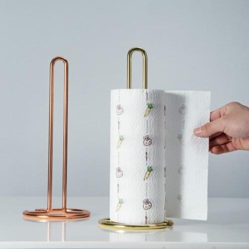 European style wrought iron paper towel rack dining table vertical roll paper holder creative kitchen paper towel rack LX11602