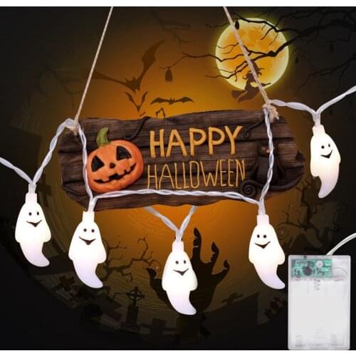 Halloween Pumpkin Ghost Light String Decoration for Bar Home Garden Christmas Holiday Fairy Lights Children Trick or Treat 2021