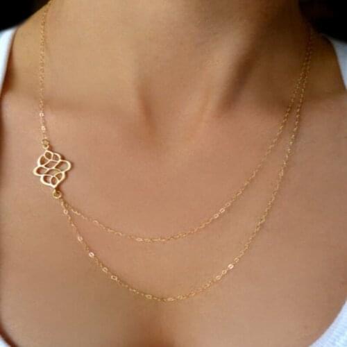 HebeDeer Vintage Necklaces Jewelry Lovers Trendy Cloud Girl Silver Color Zinc Alloy Necklace Multilayer Chain Women Collie