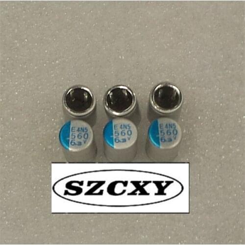 100% New 100PCS 6.3v560uf 6*8MM Solid straight capacitor