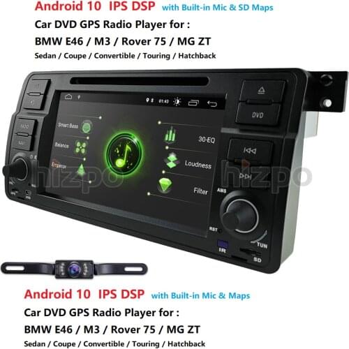2+16 DSP IPS Car GPS Player 1 Din Android 10 For BMW E46 M3 Rover 75 MG ZT Radio Audio Stereo GPS Navigation BT 4GWIFI DVD SD PC