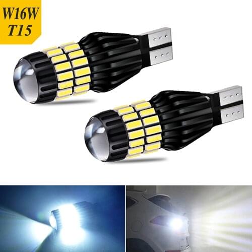 2pcs W16W T15 LED Bulbs Canbus OBC Error Free Car Reverse Backup Light 921 912 For Lexus GS300 GS350 RX350 Mazda 2 5 6 CX-5 CX-9