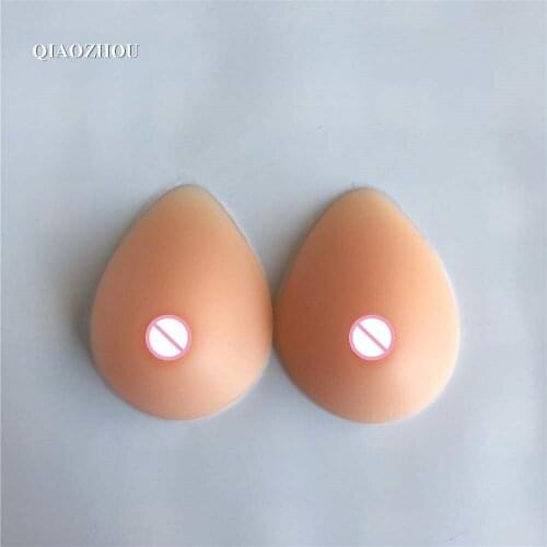 400g/pair crossdresser breast forms shemale false breasts natural silicon boobs for halloween cosplay