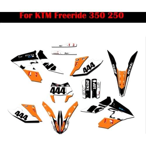 For KTM Freeride 350 250F Motorcycle Accessories Free Custom Graphics & Backgrounds Stickers Decal Kit Trail Bike