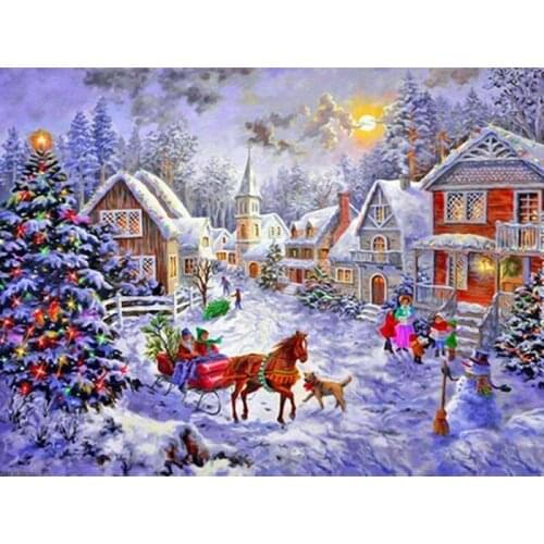 5D DIY Animal Diamond Painting Christmas Cross Stitch Winter Full Kit Diamond Mosaic New Diamond Embroidery Accessories