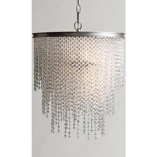 American simple Modern Crystal Chandelier Light for dining room led crystal chandeliers rectangle kitchen chandelier lighting