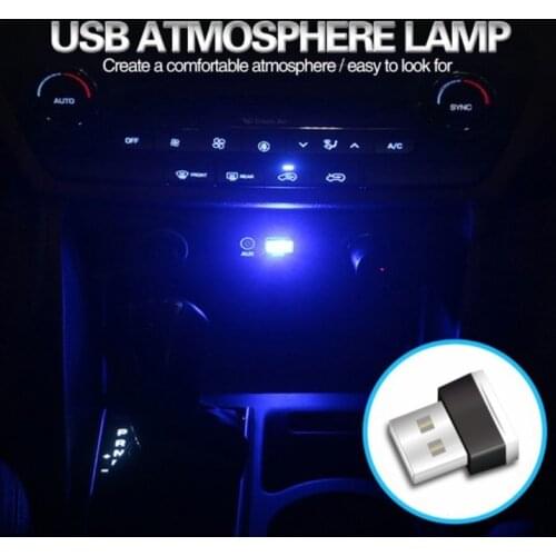 Car LED Neon Mini USB Decorative Atmosphere Lamp For Audi A4 B8 B6 B5 B7 B9 A3 8L 8P 8V Q5 Q7 A6 C6 C5 C7 4f 4g A1 Q3 A5 TT Q2